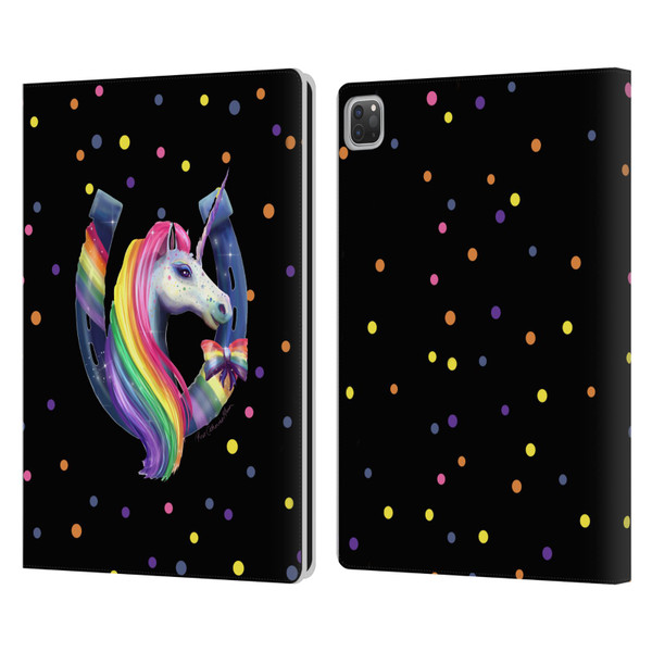 Rose Khan Unicorn Horseshoe Rainbow Leather Book Wallet Case Cover For Apple iPad Pro 13 M4 2024