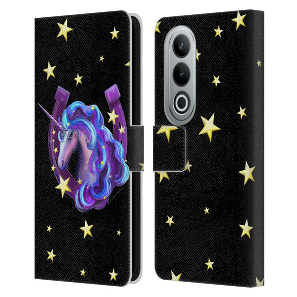 Rose Khan Unicorn Horseshoe Stars Leather Book Wallet Case Cover For OPPO OnePlus Ace 3V 5G