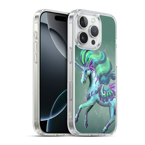 Rose Khan Unicorns Sea Green Soft Gel Case for Apple iPhone 16 Pro & MagSafe