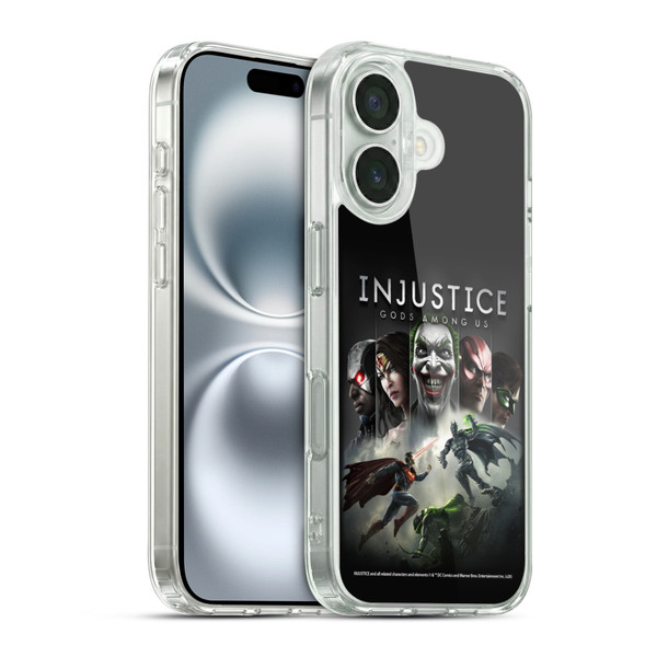 Injustice Gods Among Us Key Art Poster Soft Gel Case for Apple iPhone 16 & MagSafe