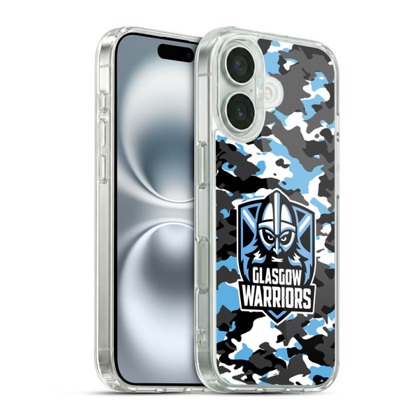 Glasgow Warriors Logo 2 Camouflage Soft Gel Case for Apple iPhone 16 & MagSafe