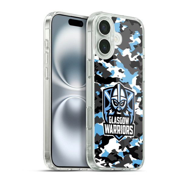 Glasgow Warriors Logo 2 Camouflage Soft Gel Case for Apple iPhone 16 Plus & MagSafe