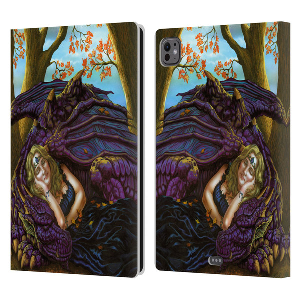 Ed Beard Jr Dragon Friendship Escape To The Land Of Nod Leather Book Wallet Case Cover For Apple iPad Pro 11 M4 2024