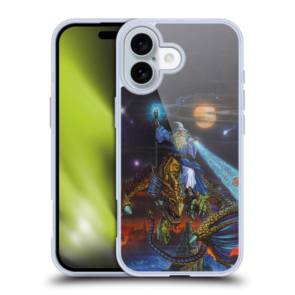 Ed Beard Jr Dragon Friendship Twilight Tempest Soft Gel Case for Apple iPhone 16 & MagSafe