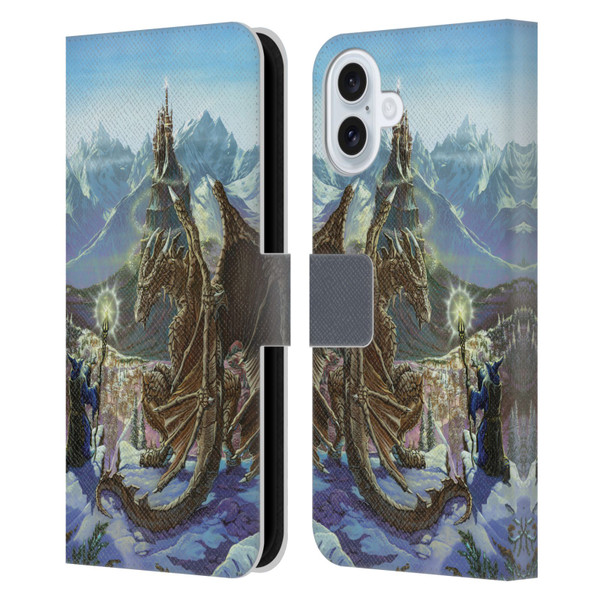 Ed Beard Jr Dragon Friendship Encounter Leather Book Wallet Case Cover For Apple iPhone 16 Plus