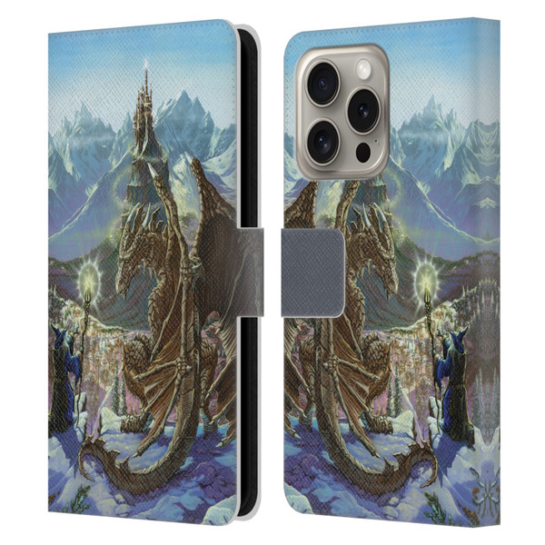Ed Beard Jr Dragon Friendship Encounter Leather Book Wallet Case Cover For Apple iPhone 16 Pro