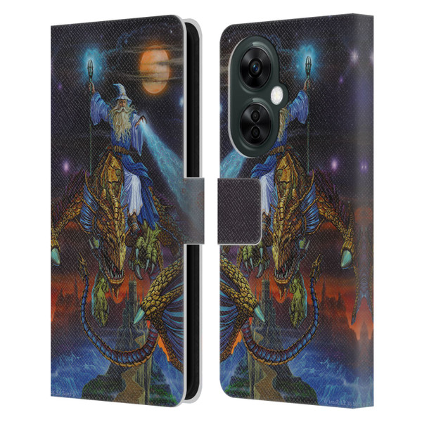 Ed Beard Jr Dragon Friendship Twilight Tempest Leather Book Wallet Case Cover For OnePlus Nord CE 3 Lite 5G