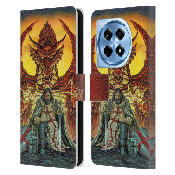 Ed Beard Jr Dragon Friendship Knight Templar Leather Book Wallet Case Cover For OnePlus 12R
