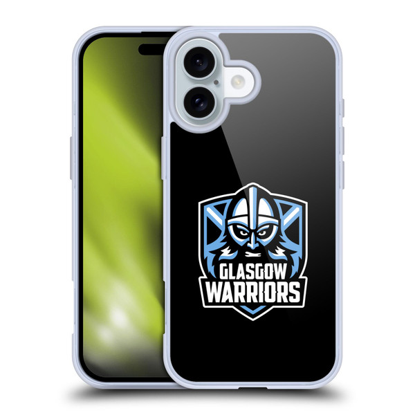 Glasgow Warriors Logo Plain Black Soft Gel Case for Apple iPhone 16