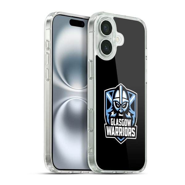 Glasgow Warriors Logo Plain Black Soft Gel Case for Apple iPhone 16 Plus & MagSafe