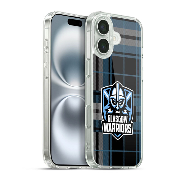 Glasgow Warriors Logo Tartan Soft Gel Case for Apple iPhone 16 Plus & MagSafe