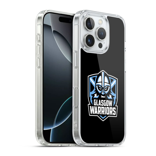 Glasgow Warriors Logo Plain Black Soft Gel Case for Apple iPhone 16 Pro & MagSafe