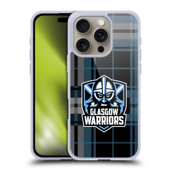 Glasgow Warriors Logo Tartan Soft Gel Case for Apple iPhone 16 Pro