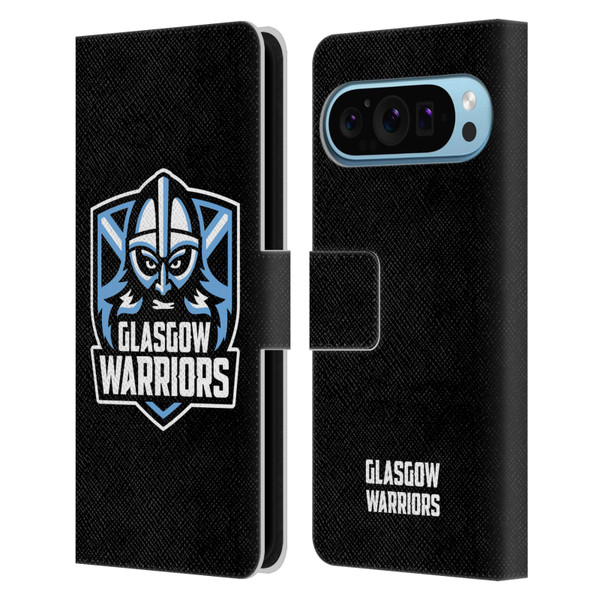 Glasgow Warriors Logo Plain Black Leather Book Wallet Case Cover For Google Pixel 9 / Pixel 9 Pro