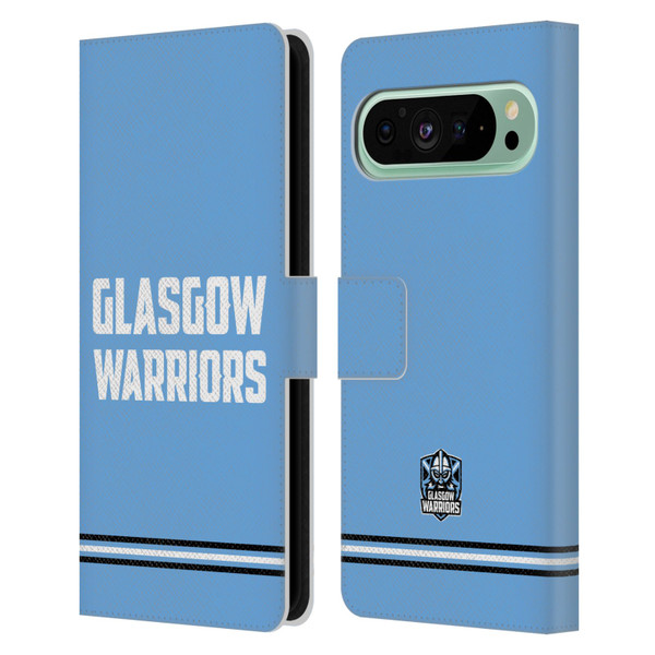Glasgow Warriors Logo Text Type Blue Leather Book Wallet Case Cover For Google Pixel 9 Pro XL