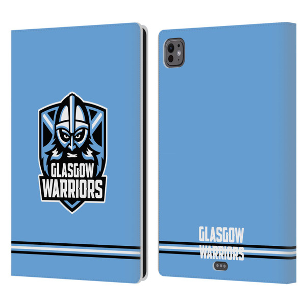Glasgow Warriors Logo Stripes Blue Leather Book Wallet Case Cover For Apple iPad Pro 11 M4 2024
