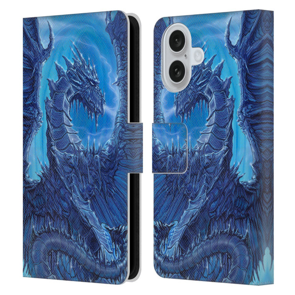 Ed Beard Jr Dragons Glacier Leather Book Wallet Case Cover For Apple iPhone 16
