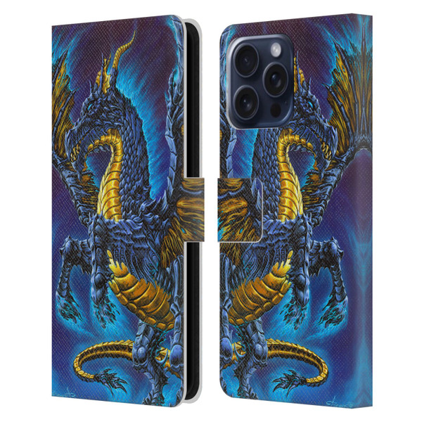 Ed Beard Jr Dragons Mare Leather Book Wallet Case Cover For Apple iPhone 16 Pro Max