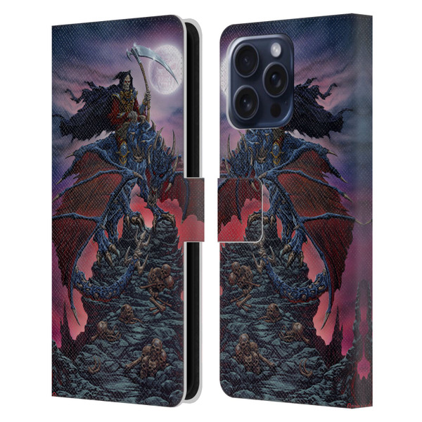 Ed Beard Jr Dragons Reaper Leather Book Wallet Case Cover For Apple iPhone 16 Pro Max
