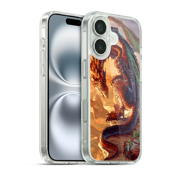 Ed Beard Jr Dragons Bravery Misplaced Soft Gel Case for Apple iPhone 16 & MagSafe
