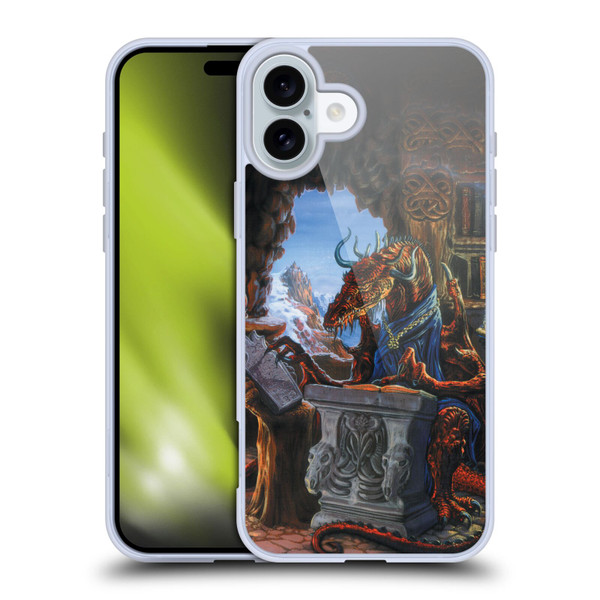 Ed Beard Jr Dragons Ancient Scholar Soft Gel Case for Apple iPhone 16 Plus
