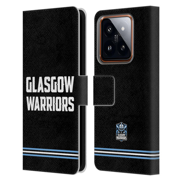 Glasgow Warriors Logo Text Type Black Leather Book Wallet Case Cover For Xiaomi 14