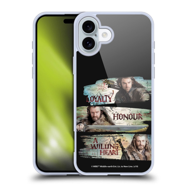 The Hobbit An Unexpected Journey Key Art Loyalty And Honour Soft Gel Case for Apple iPhone 16 Plus