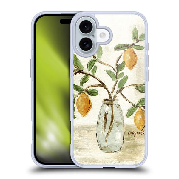 Haley Bush Floral Painting Lemon Branch Vase Soft Gel Case for Apple iPhone 16