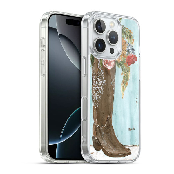 Haley Bush Floral Painting Boot Soft Gel Case for Apple iPhone 16 Pro & MagSafe