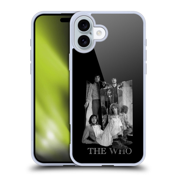 The Who Band Art Mirror Mono Distress Soft Gel Case for Apple iPhone 16 Plus