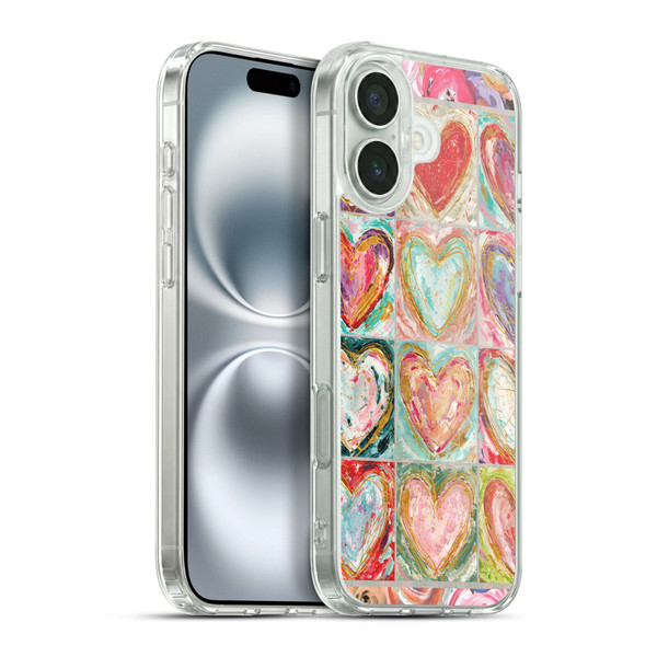 Haley Bush Pattern Painting Hearts Soft Gel Case for Apple iPhone 16 Plus & MagSafe
