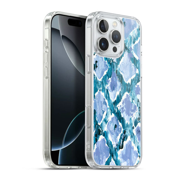 Haley Bush Pattern Painting Blue Diamond Soft Gel Case for Apple iPhone 16 Pro Max & MagSafe
