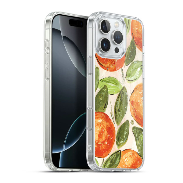 Haley Bush Pattern Painting Orange Splash Soft Gel Case for Apple iPhone 16 Pro Max & MagSafe