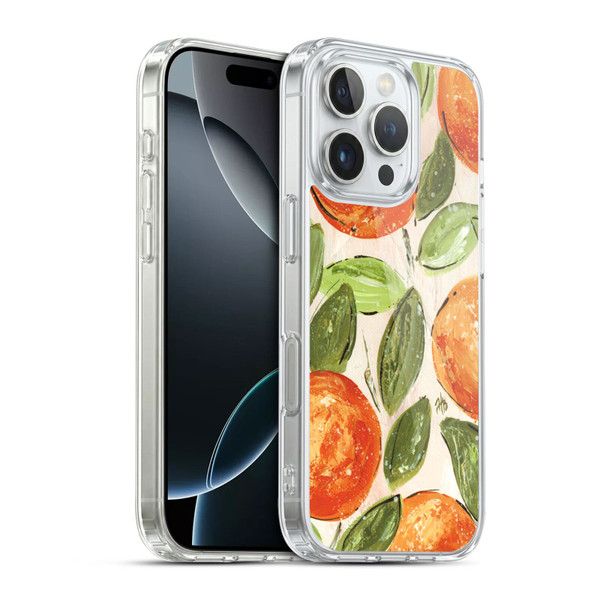 Haley Bush Pattern Painting Orange Splash Soft Gel Case for Apple iPhone 16 Pro & MagSafe