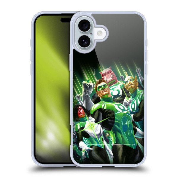 Green Lantern DC Comics Comic Book Covers Group Soft Gel Case for Apple iPhone 16 Plus