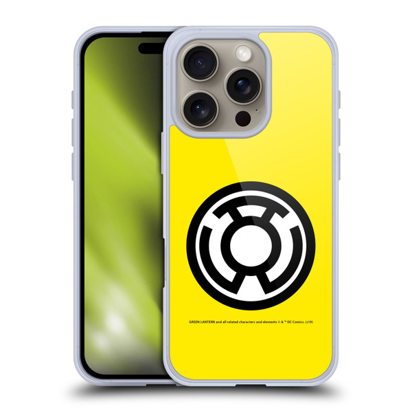 Green Lantern DC Comics Lantern Corps Sinestro Soft Gel Case for Apple iPhone 16 Pro