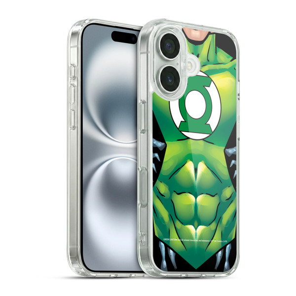 Green Lantern DC Comics Logos Uniform Soft Gel Case for Apple iPhone 16 & MagSafe