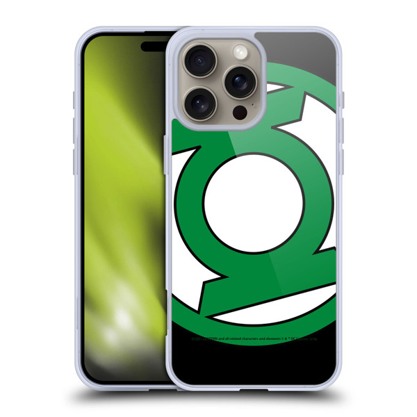 Green Lantern DC Comics Logos Oversized Soft Gel Case for Apple iPhone 16 Pro Max
