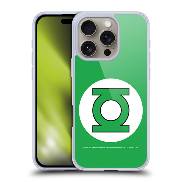 Green Lantern DC Comics Logos Classic Soft Gel Case for Apple iPhone 16 Pro