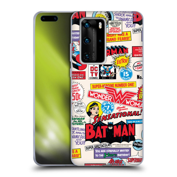 Justice League DC Comics 90th Anniversary Logo Pattern Soft Gel Case for Huawei P40 Pro / P40 Pro Plus 5G