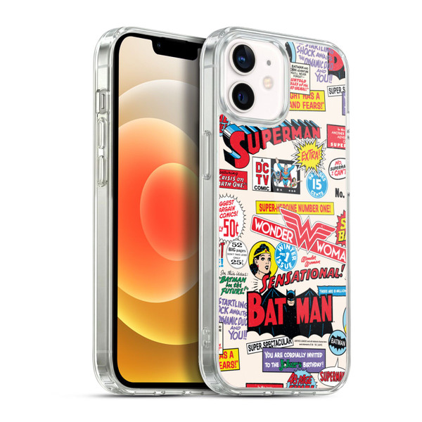 Justice League DC Comics 90th Anniversary Logo Pattern Soft Gel Case for Apple iPhone 12 / iPhone 12 Pro & MagSafe