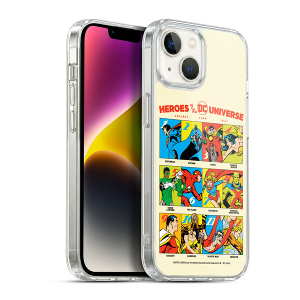 Justice League DC Comics 90th Anniversary Heroes Soft Gel Case for Apple iPhone 14
