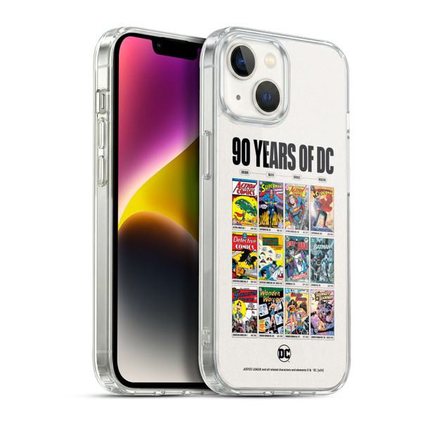 Justice League DC Comics 90th Anniversary Trinity Through Ages Soft Gel Case for Apple iPhone 14
