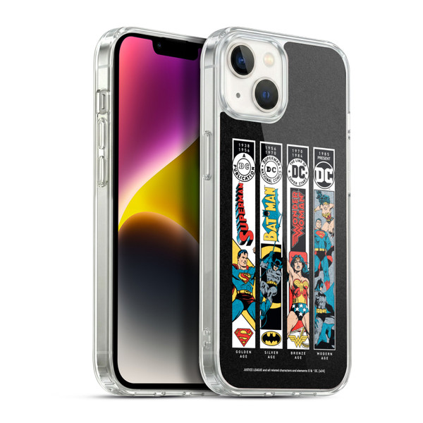 Justice League DC Comics 90th Anniversary Trinity Soft Gel Case for Apple iPhone 14 Plus & MagSafe