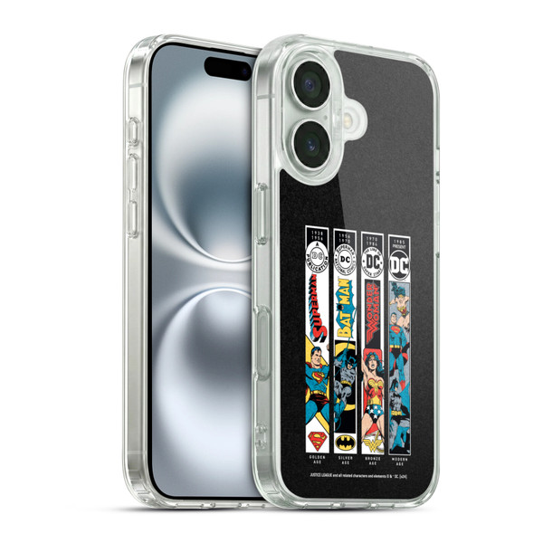 Justice League DC Comics 90th Anniversary Trinity Soft Gel Case for Apple iPhone 16 & MagSafe