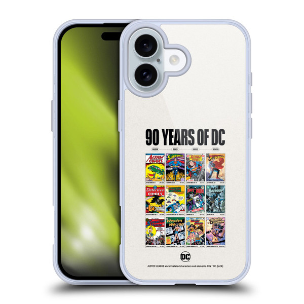Justice League DC Comics 90th Anniversary Trinity Through Ages Soft Gel Case for Apple iPhone 16