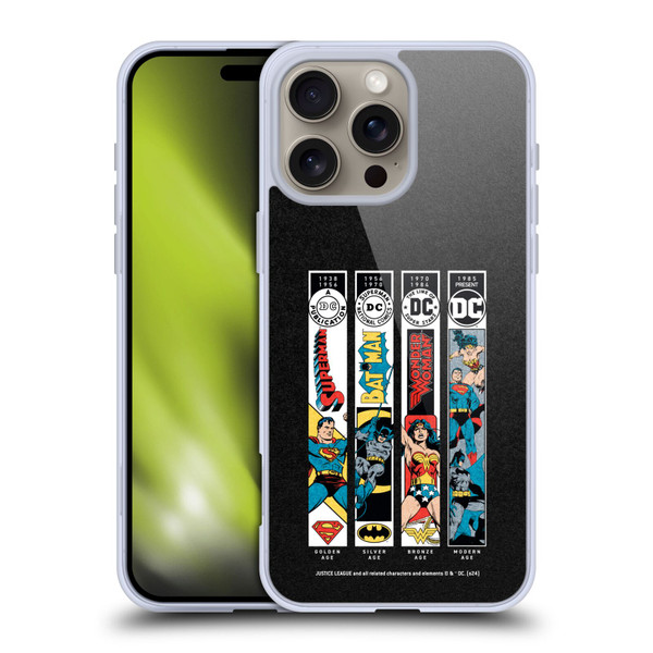 Justice League DC Comics 90th Anniversary Trinity Soft Gel Case for Apple iPhone 16 Pro Max