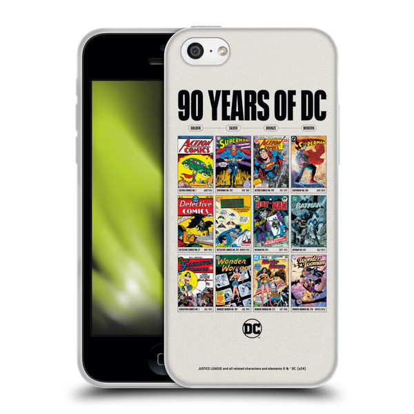 Justice League DC Comics 90th Anniversary Trinity Through Ages Soft Gel Case for Apple iPhone 5c