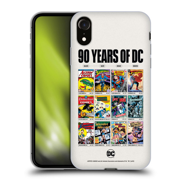 Justice League DC Comics 90th Anniversary Trinity Through Ages Soft Gel Case for Apple iPhone XR