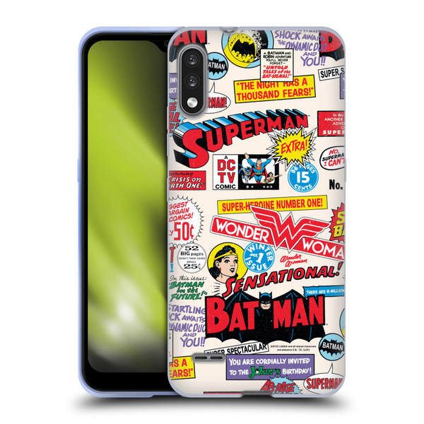 Justice League DC Comics 90th Anniversary Logo Pattern Soft Gel Case for LG K22